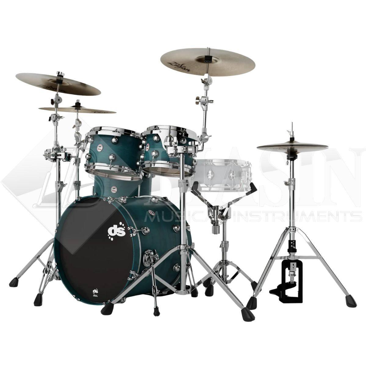 DS DRUM Venom Club Kit Maple Shell Pack 4 pezzi Teal Stain 20/10/12/14