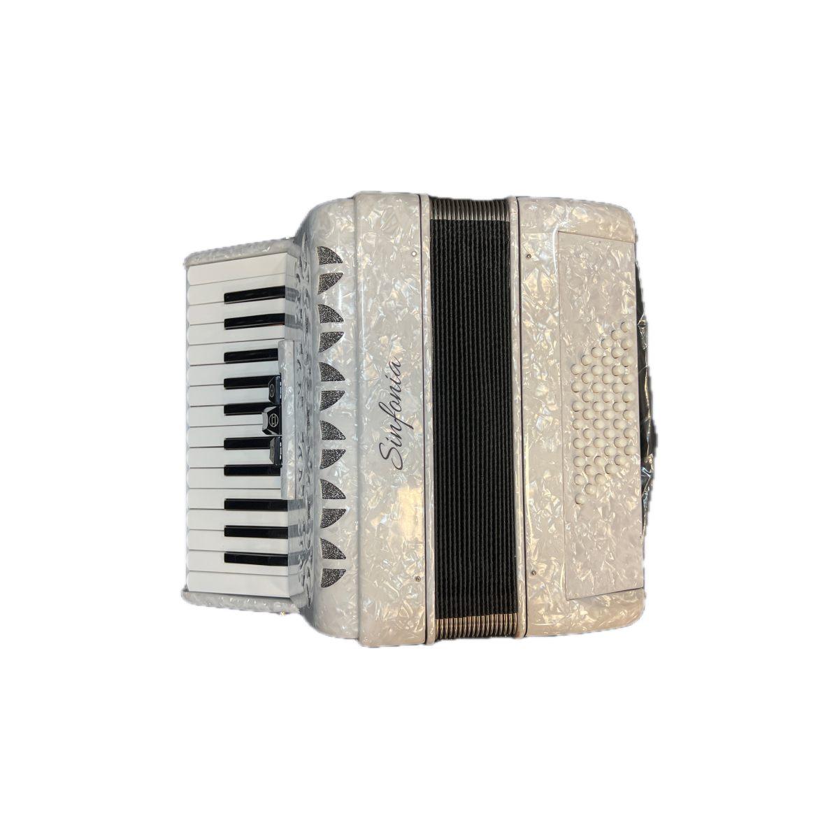Sinfonia fisarmonica 48 bassi white