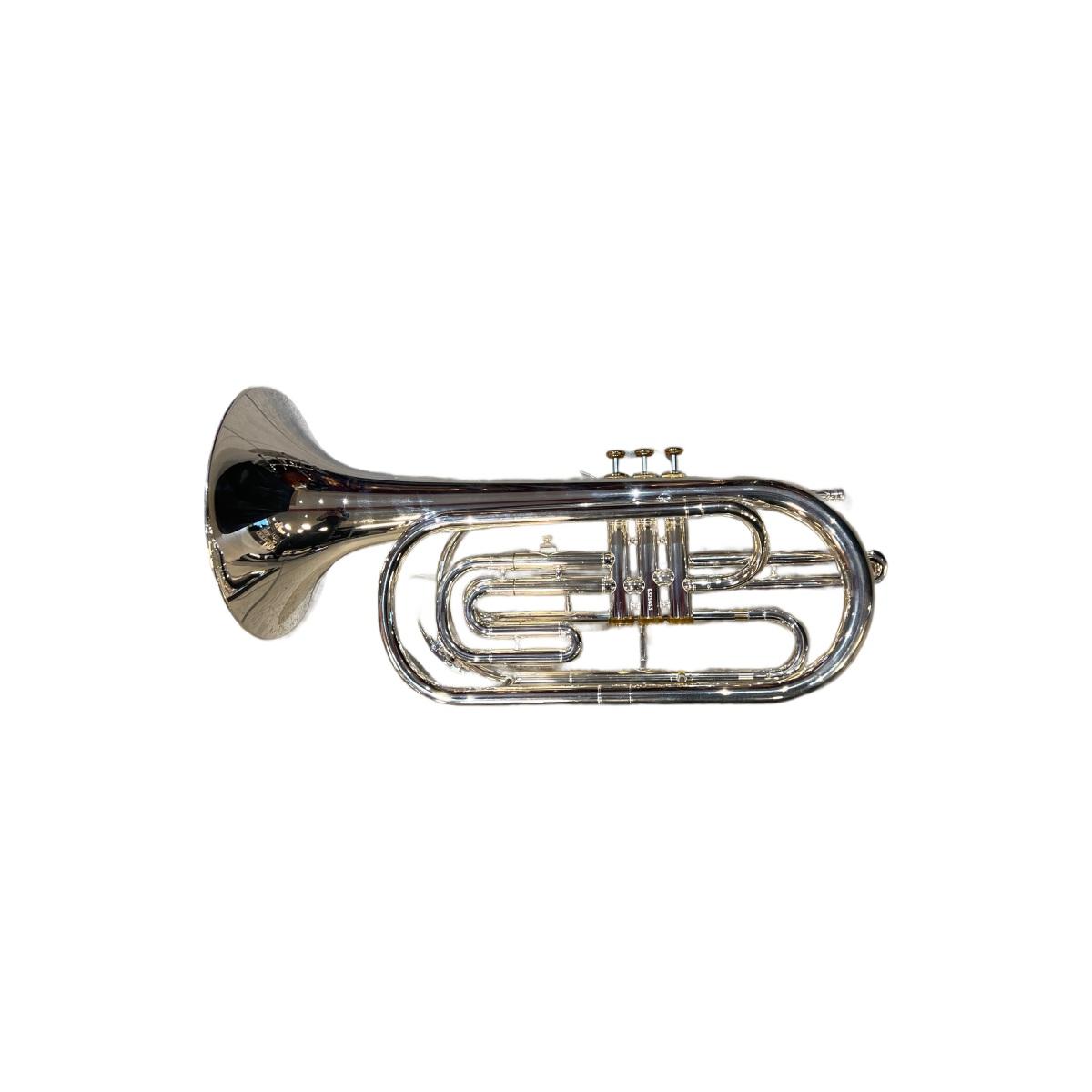 BBRASS 90S TROMBONE MARCHING IN Bb  SILVER PLATED