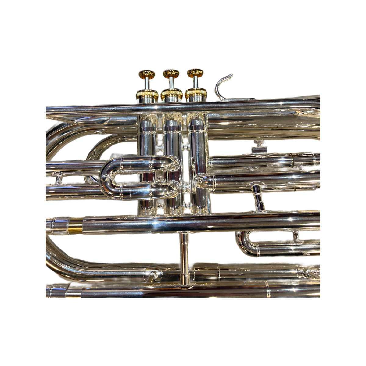 BBRASS 90S TROMBONE MARCHING IN Bb  SILVER PLATED