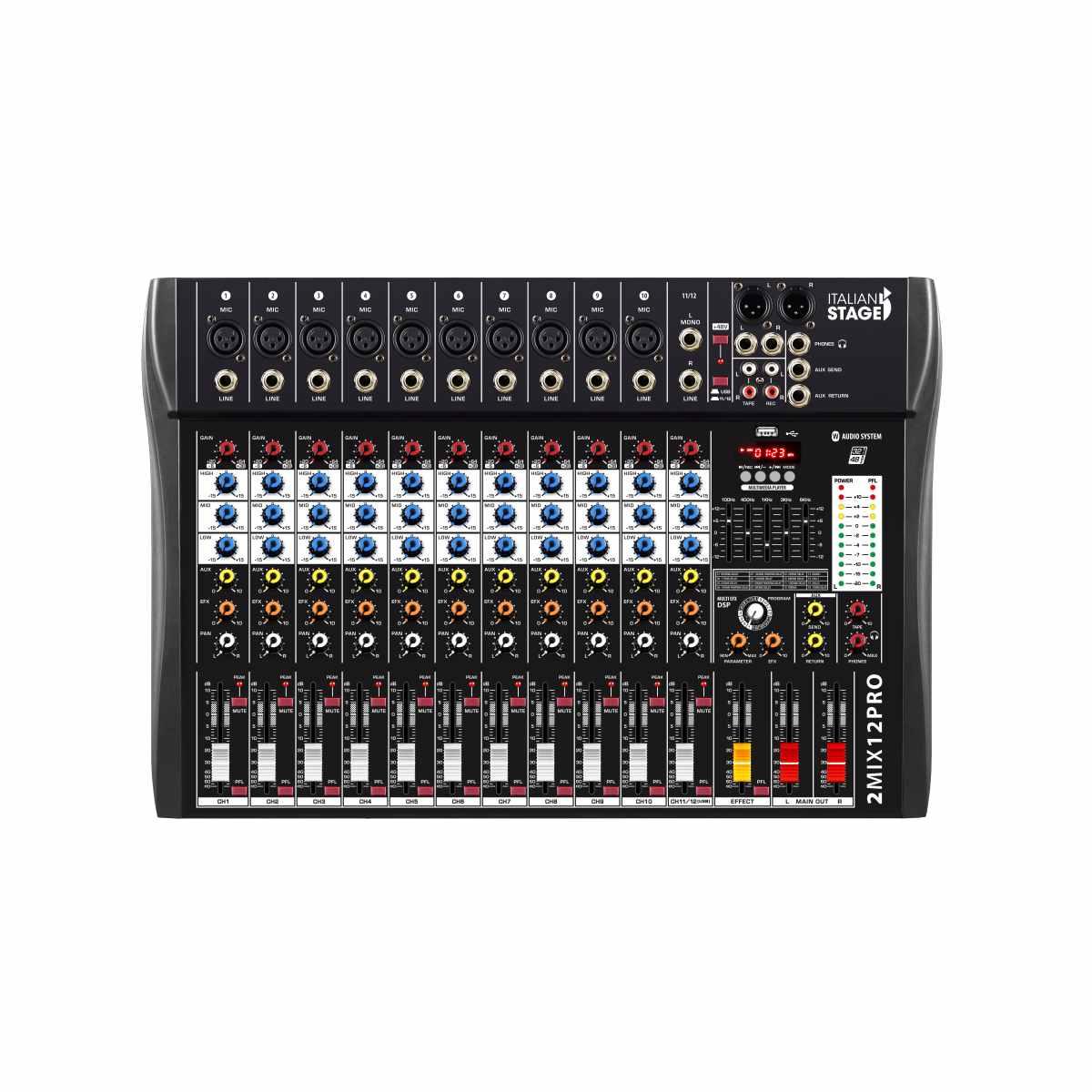 Italian stage 2mix12pro mixer analogico 12 canali