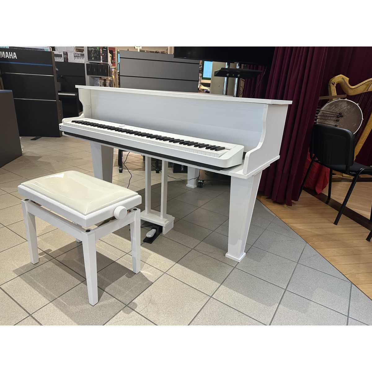 Pianoforte scenografico Coda Modello A170 finitura bianco satinato