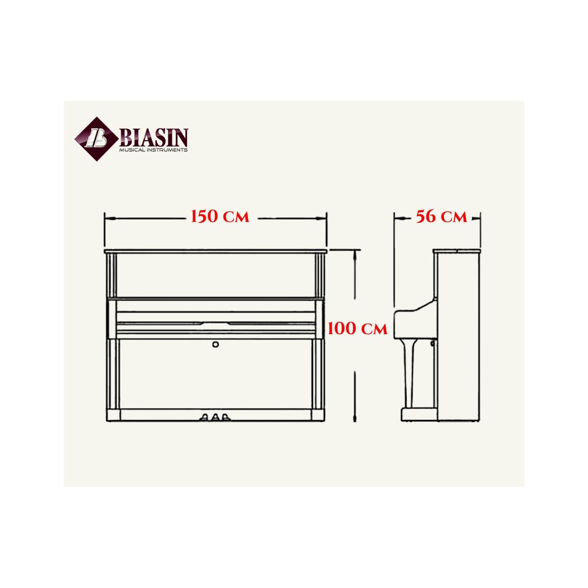 Pianoforte scenografico Verticale Modello H100 DJ-Set finitura bianco satinato