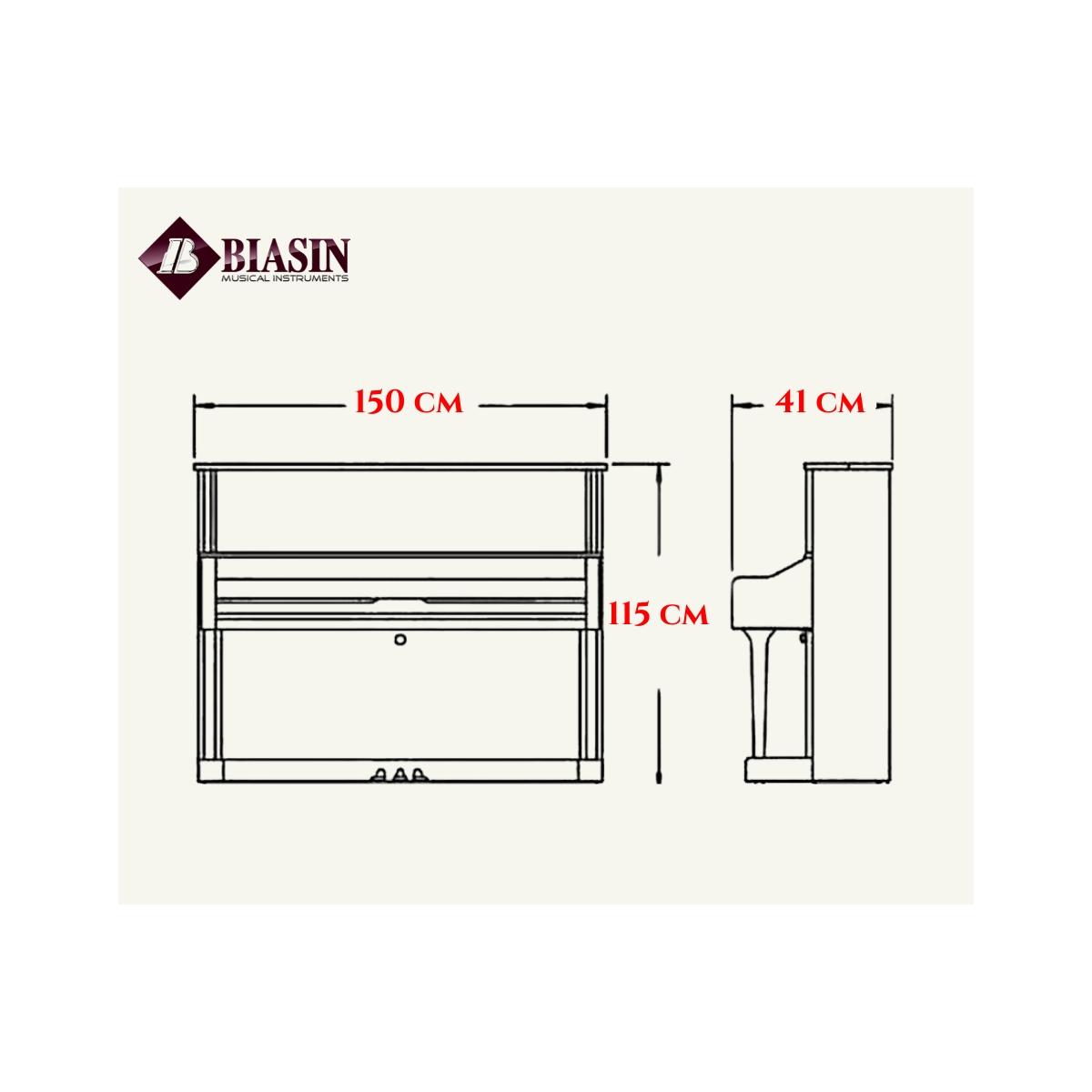Pianoforte scenografico Verticale Costum H120 finitura personalizzata