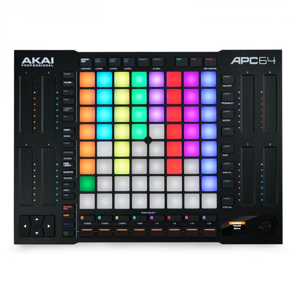 AKAI PROFESSIONAL APC64 Controller MIDI USB per Ableton Live con Pad 8x8, Sequencer e CV/Gate