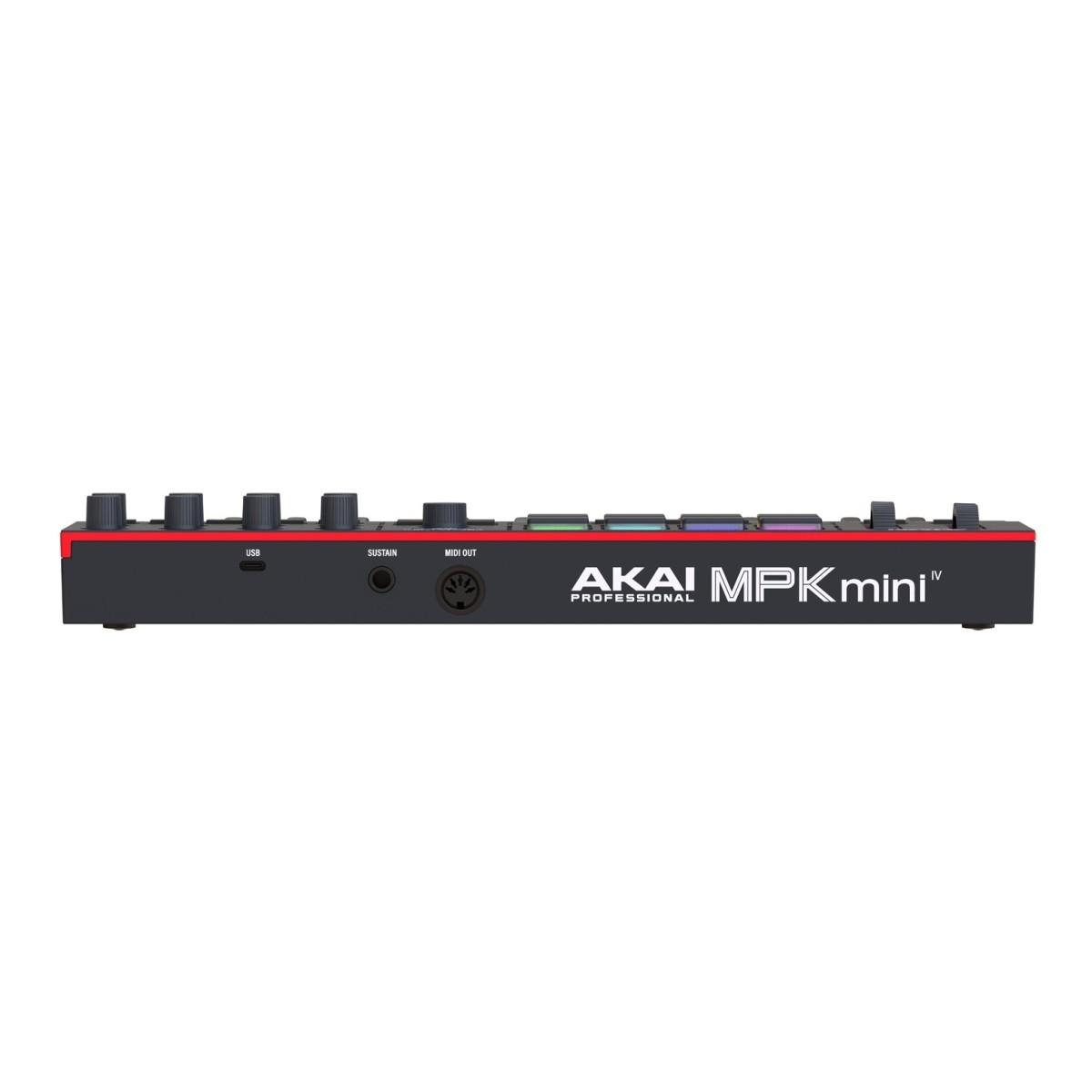 AKAI PROFESSIONAL MPK Mini IV Black Tastiera MIDI USB 25 Tasti con Pad MPC, Arpeggiatore e Software Incluso