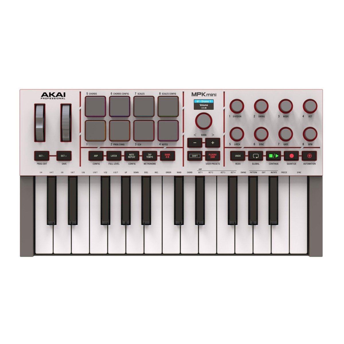 AKAI PROFESSIONAL MPK Mini IV Gray Tastiera MIDI USB 25 Tasti con Pad MPC e Software Professionale
