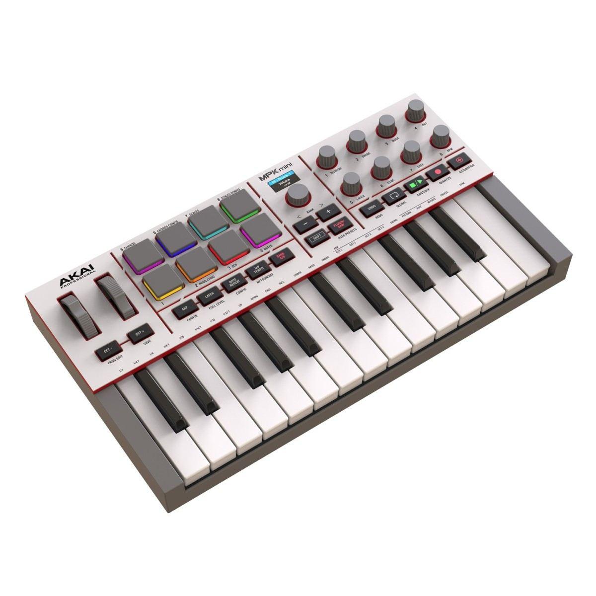 AKAI PROFESSIONAL MPK Mini IV Gray Tastiera MIDI USB 25 Tasti con Pad MPC e Software Professionale