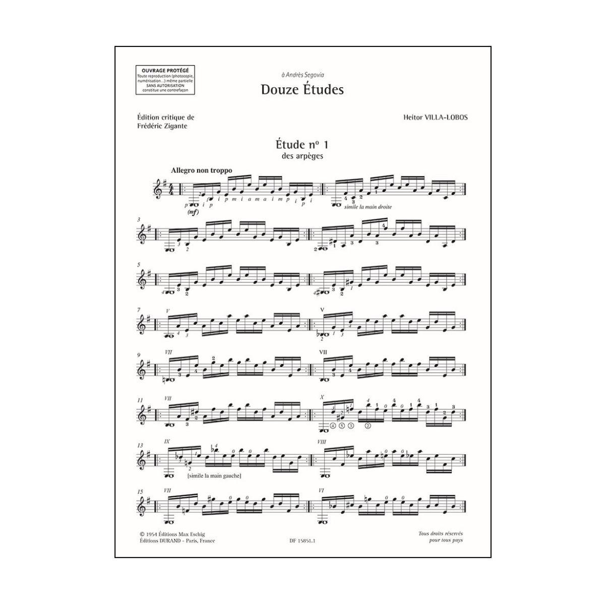 12 etudes per chitarra villa lobos 39