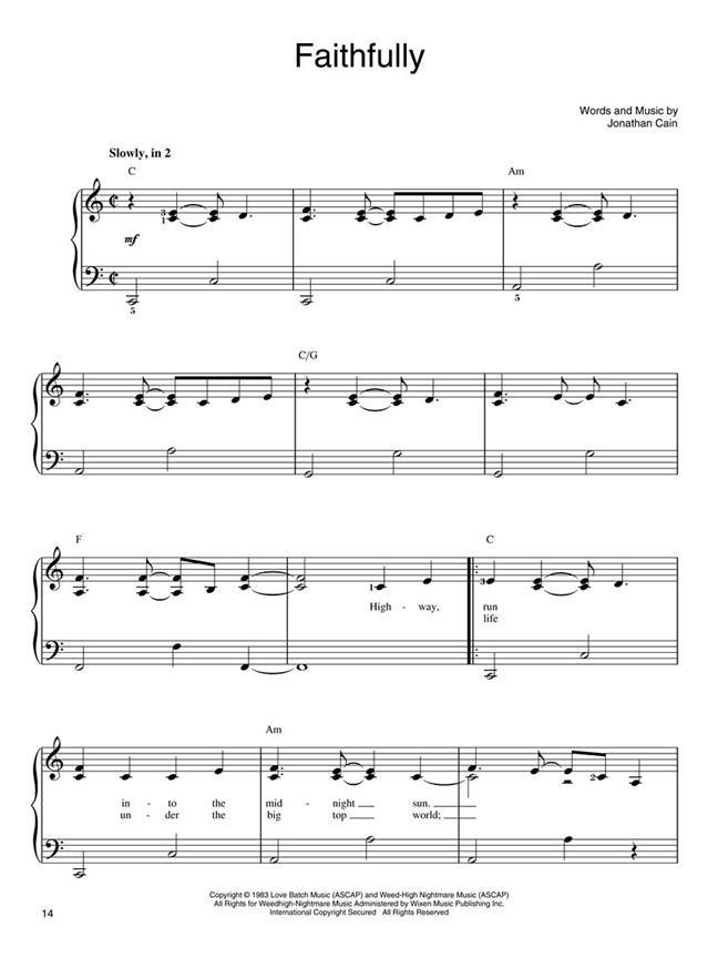 Beautiful pop ballads for easy piano