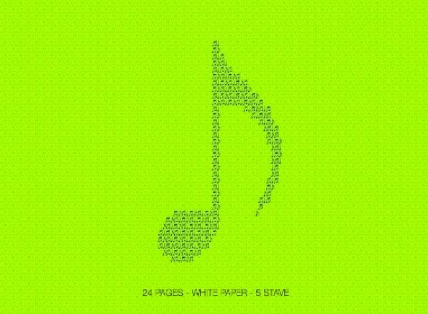 Quaderno di musica 24 pagine 5 righi