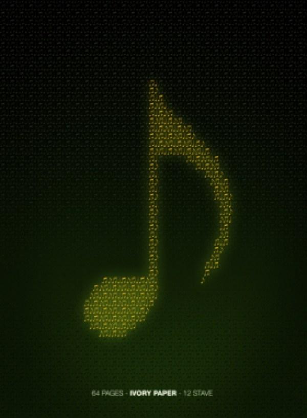 Quaderno pentagrammato 64 pagine carta avorio