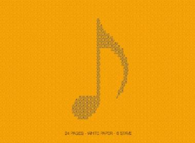 Il mio quaderno di musica e apprendimento 24 pagine, 6 pentagrammi