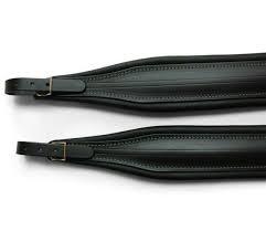 Italcinte 308a coppia tracolle per fisarmonica in pelle nera