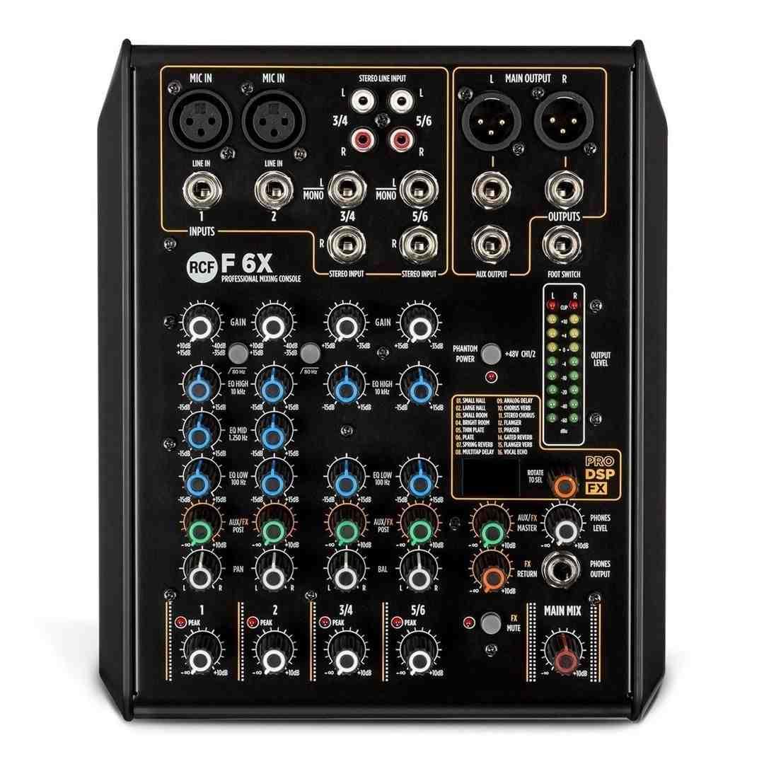 Rcf f6x mixer compatto 6 canali con effetti digitali