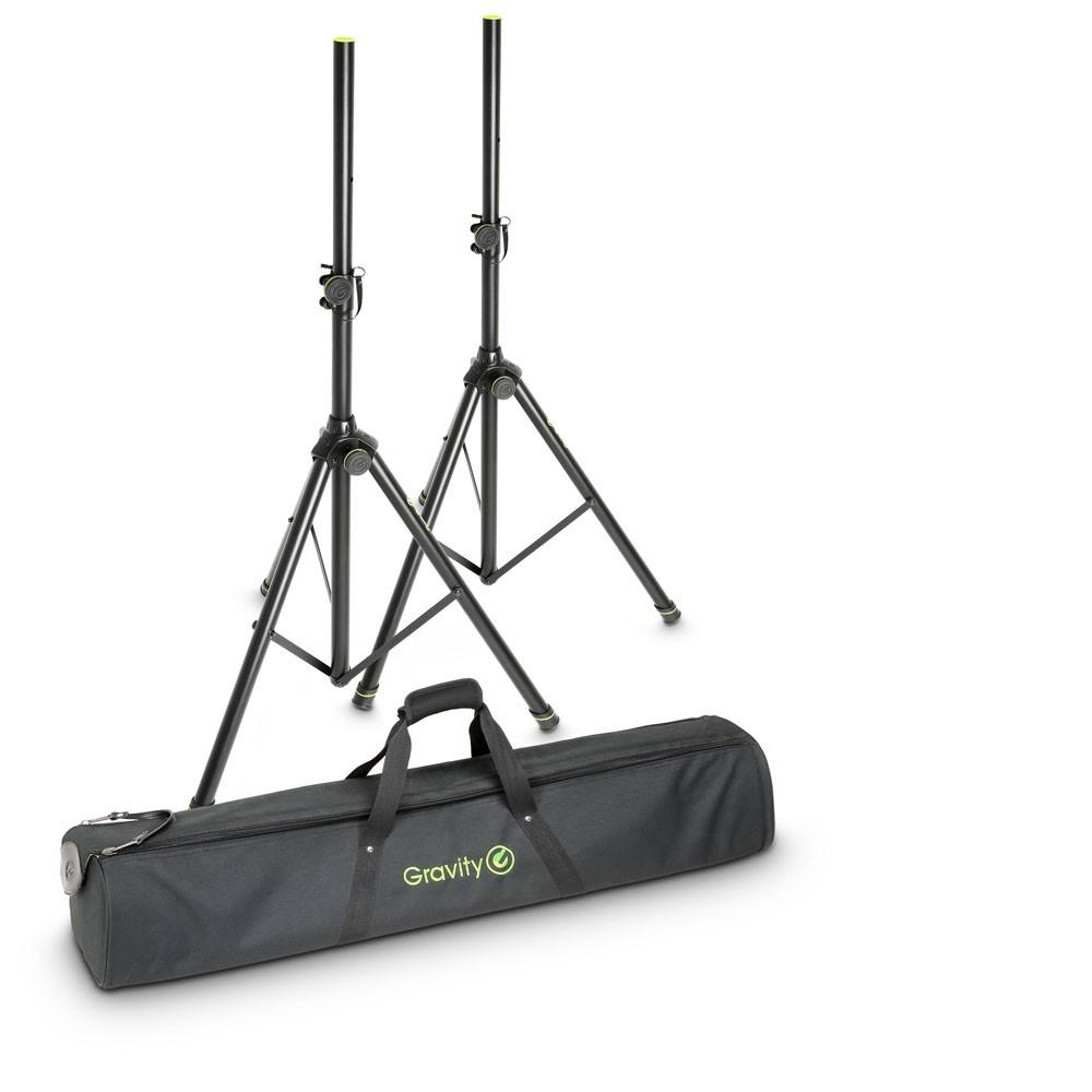 GRAVITY SS 5211 B SET 1 - Set di supporti per casse in alluminio con borsa per il trasporto