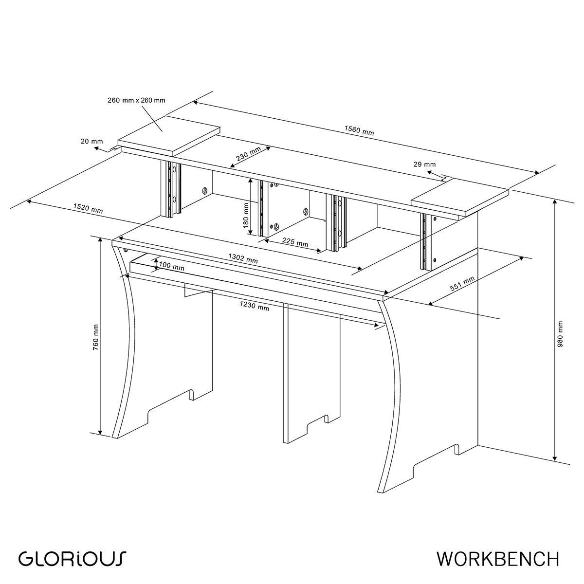 Glorious workbench black