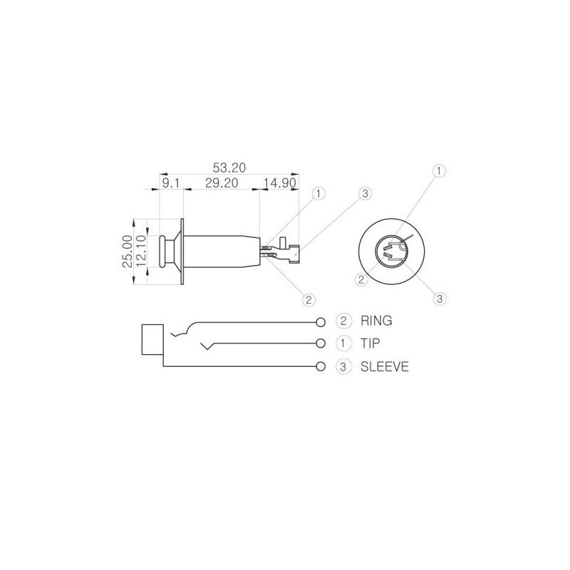 Partsplanet tm7cr presa jack cromata con reggitracolla