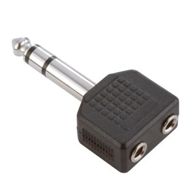 ADAM HALL 7545 ADATTATORE DA DOPPIO JACK FEMMINA 3.5mm A JACK STEREO MASCHIO 6.3 mm