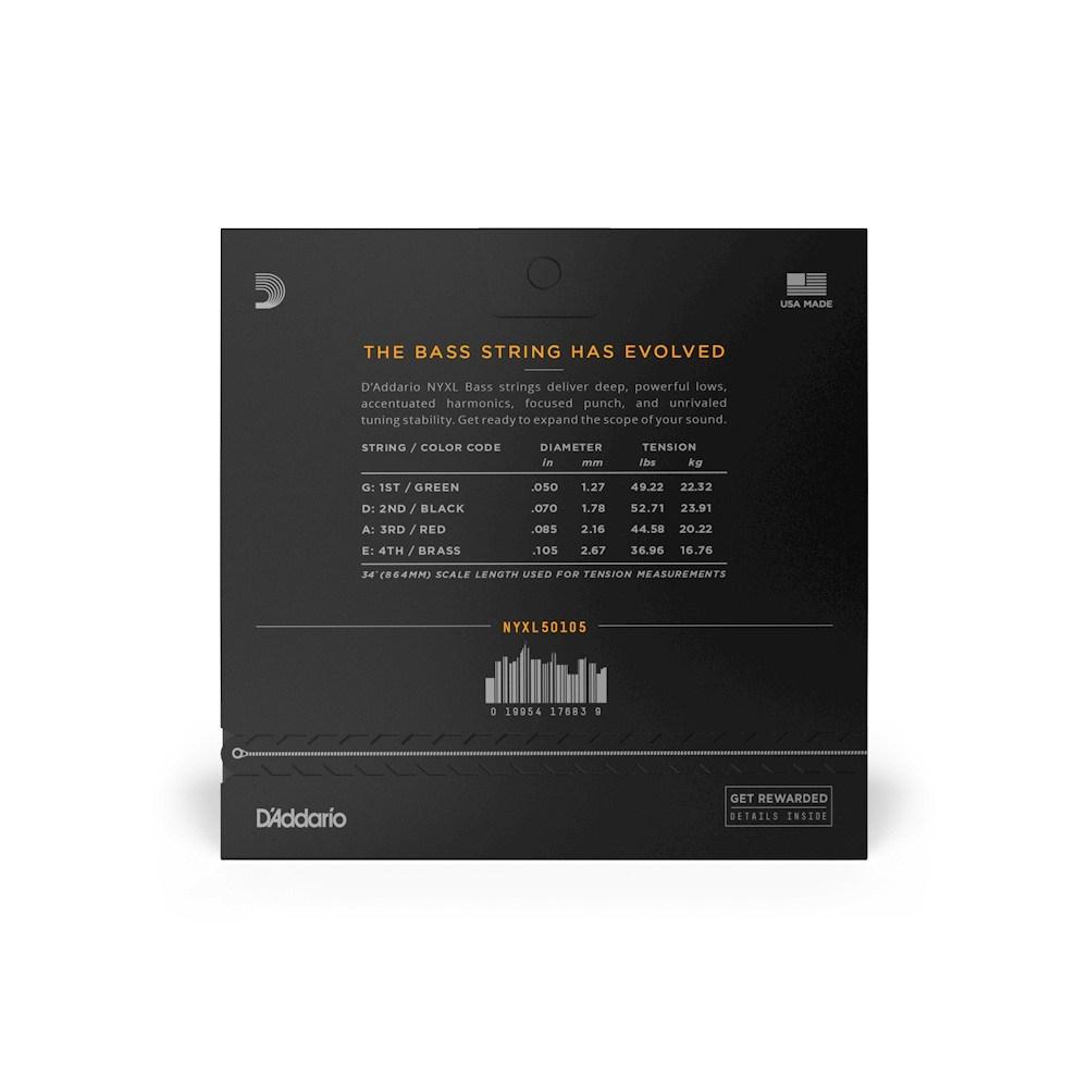 D'addario nyxl50105 set corde basso elettrico
