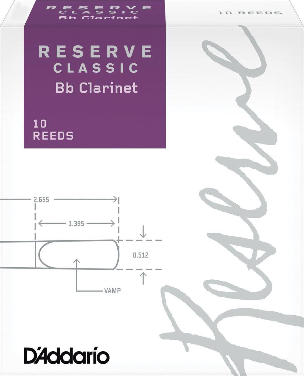 D'ADDARIO RESERVE CLASSIC 10 ANCE CLARINETTO Bb N.2 1/2